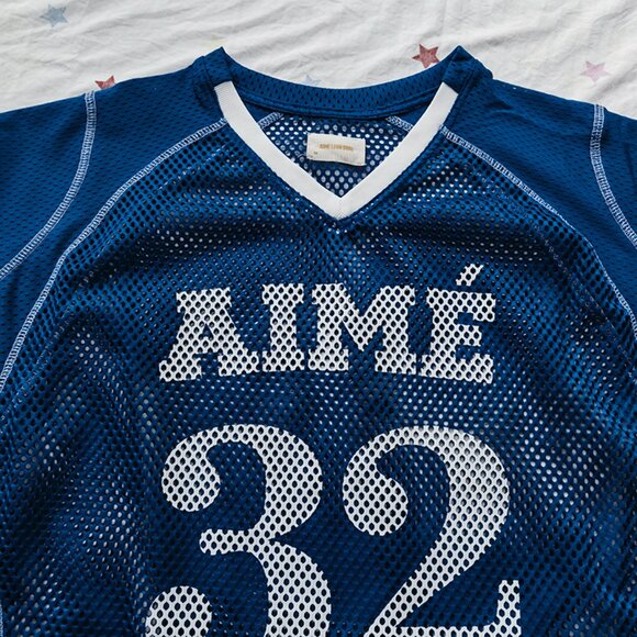 AIME LEON DORE Blue 32 Hollow Mesh Sweatshirt - Picture 3 of 10